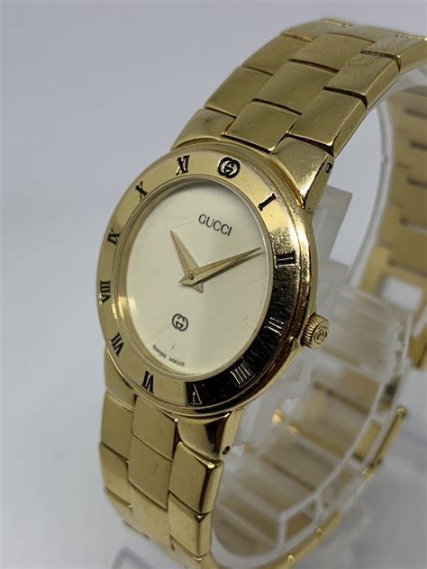 gucci ladies watch gold face|vintage gold Gucci watch ladies.